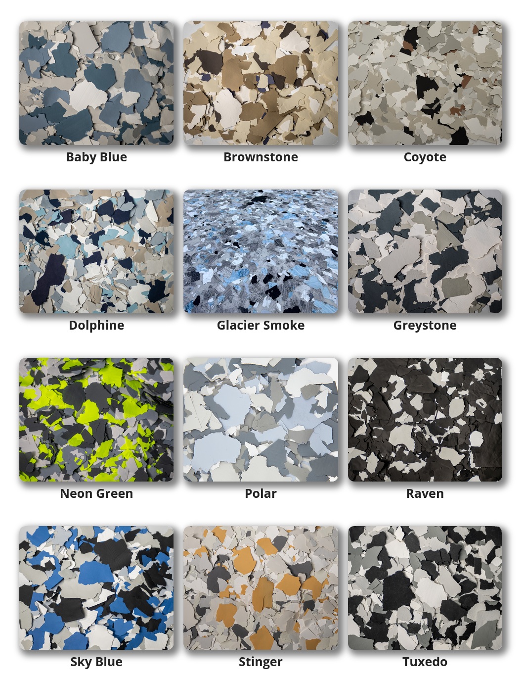 Flakes Color Chart