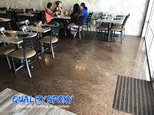 Quality Metallic Epoxy Floor at Cafe Chenar