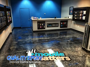 Quality Metallic Epoxy Floor at All Mobile Matters Chandler