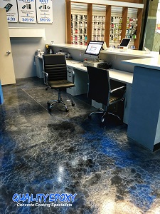 Quality Metallic Epoxy Floor at All Mobile Matters Tucson