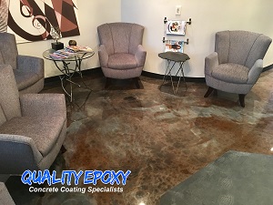 Quality Metallic Epoxy Floor at Ramon Hair Studio