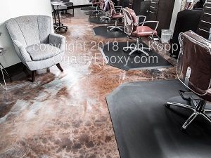 Quality Metallic Epoxy Floor Ramon Hair Studio Phoenix, AZ