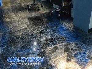 Quality Metallic Epoxy Floor Mobile Phone Store