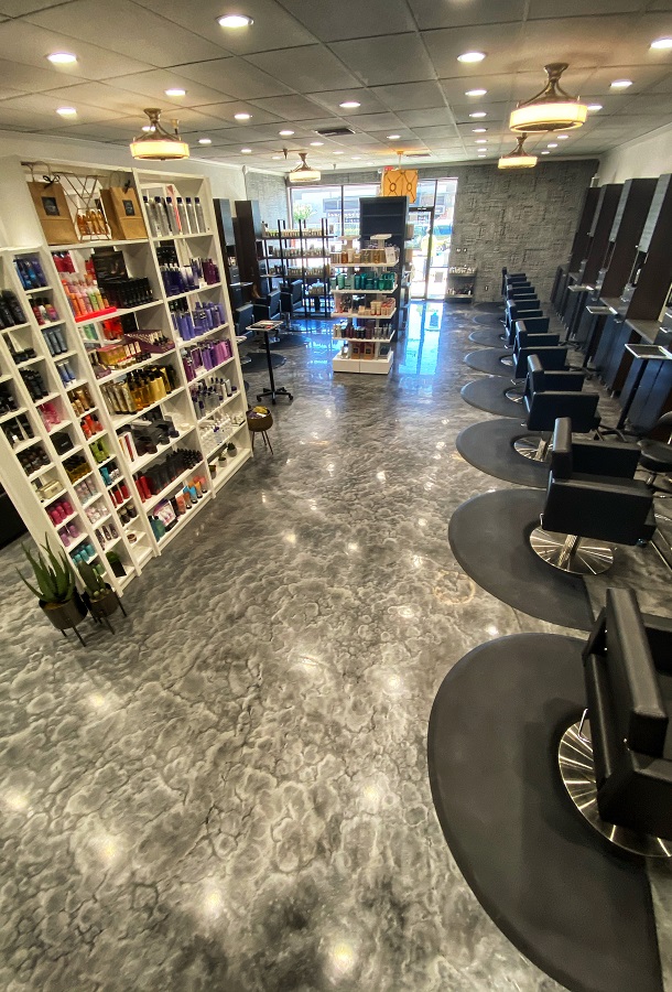 Quality Metallic Epoxy Floor for Hair Salon