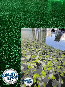 Neon Gray / Green Glow One Inch Flake