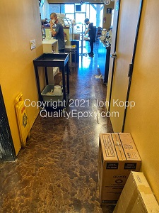 Quality Metallic Epoxy Floor at Sushi Neko