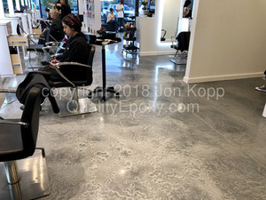 Quality Metallic Epoxy Floor at Toni and Guy Hair Salon